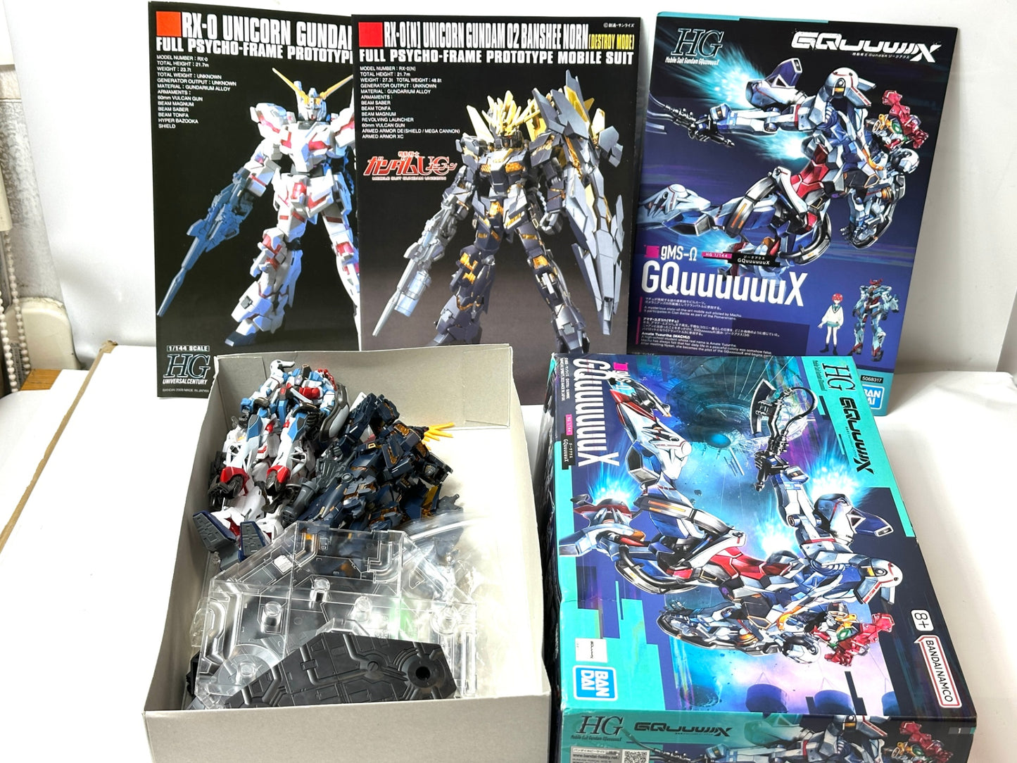 ジャンク ガンプラ HG 1/144 GQuuuuuuX ジークアクス ユニコーンガンダム2号機 バンシィ・ノルン デストロイモード 他 3点セット 2/16
