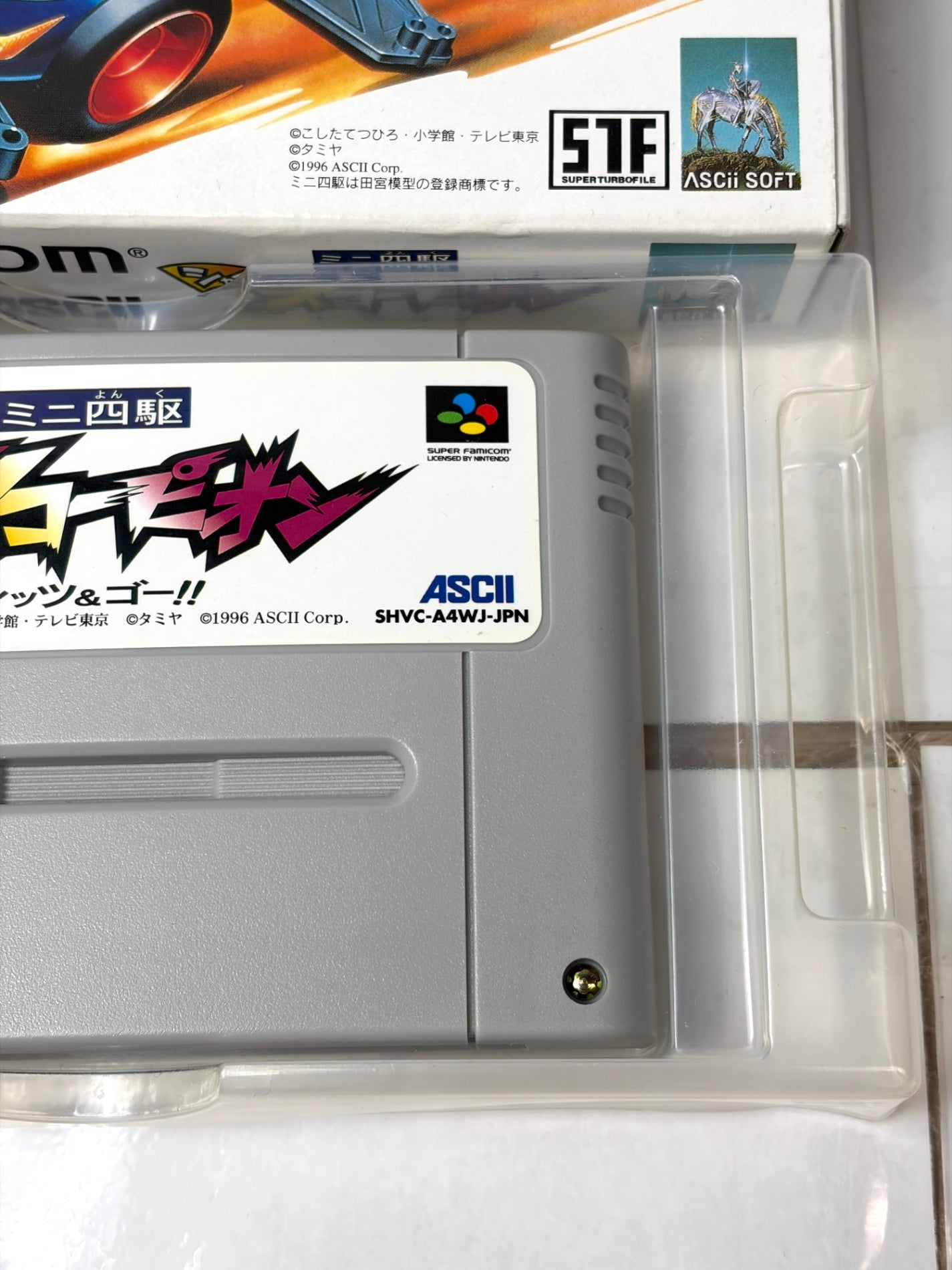 SFC ミニ四駆 シャイニングスコーピオン レッツ＆ゴー!! 【箱・説明書付】 スーパーファミコン アスキー