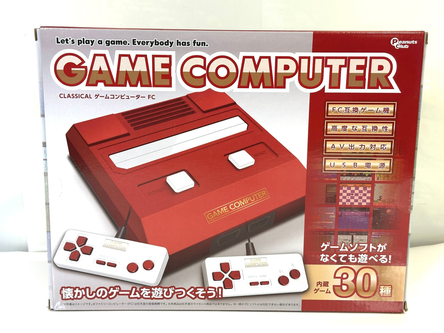 クラシカル ゲームコンピューター FC ファミコン互換機 30種類のゲーム内蔵 8/17