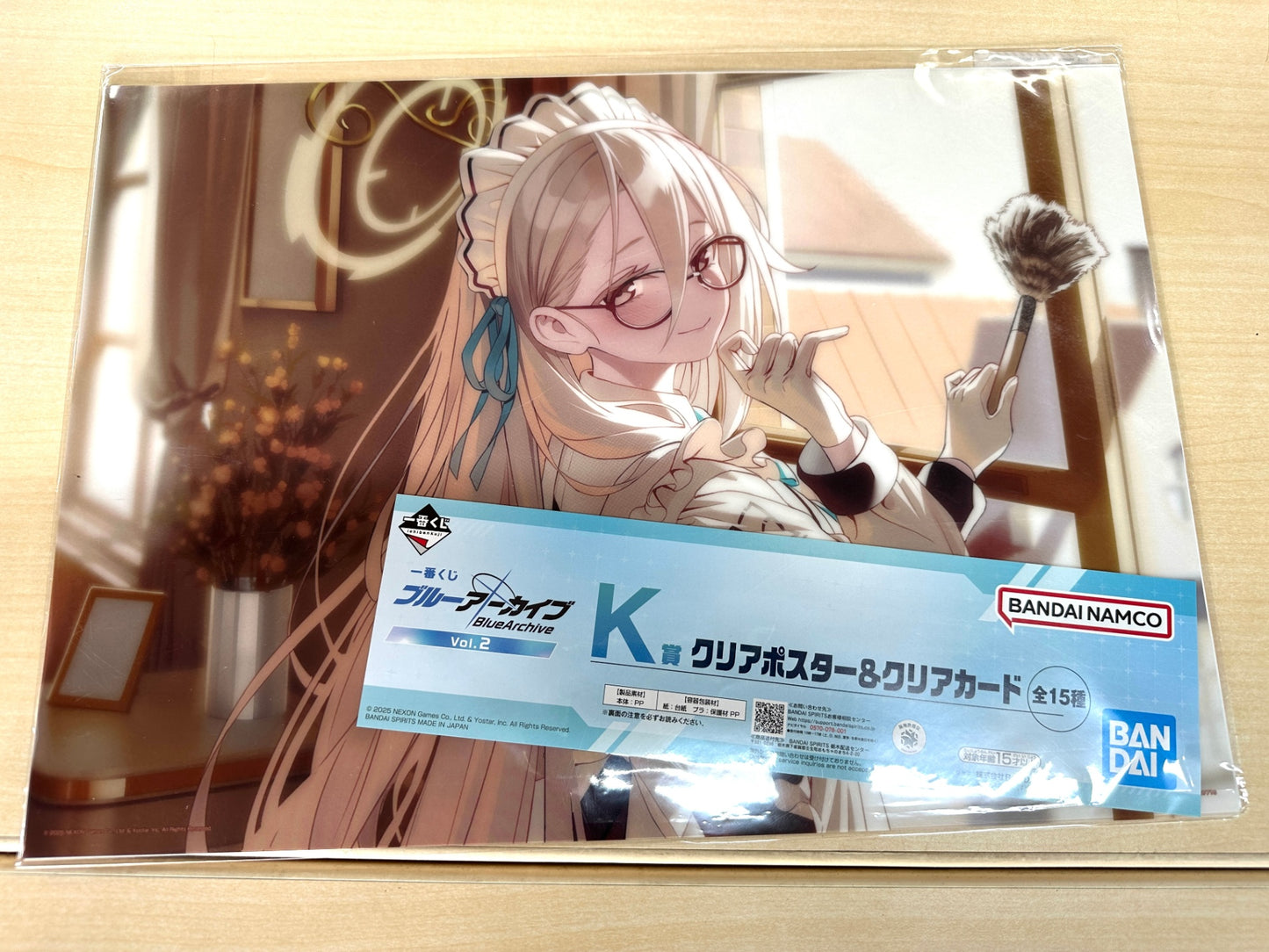 一番くじ ブルーアーカイブ Vol.2 K賞 クリアポスター＆クリアカード 2種セット BANDAI 8/29