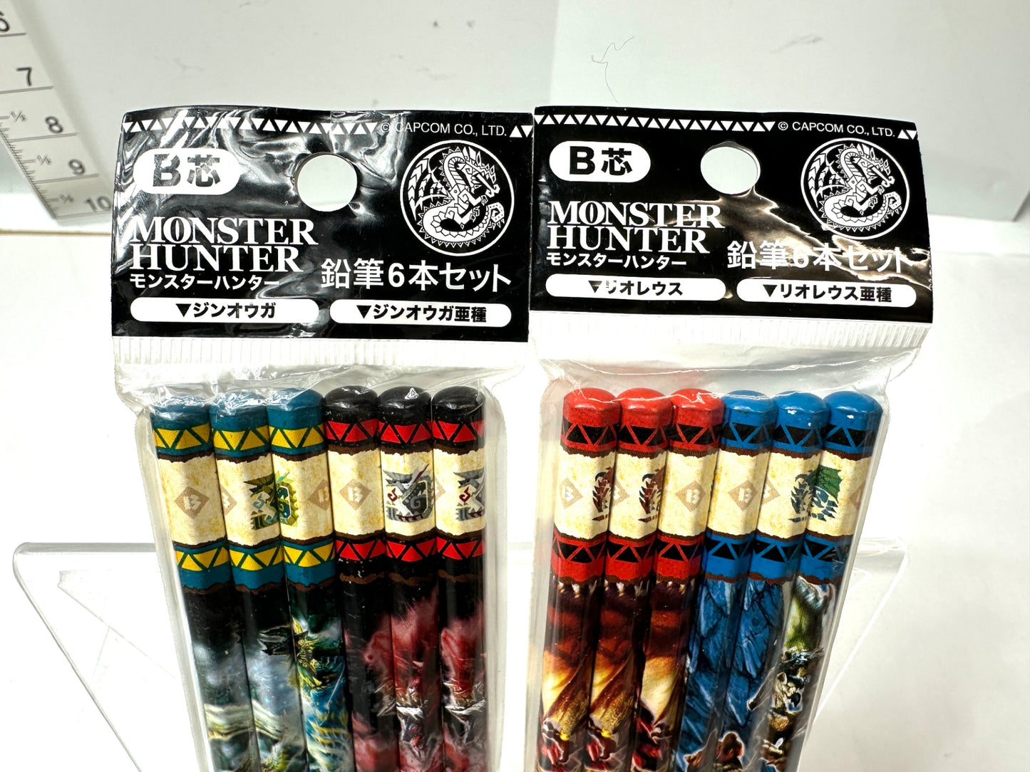 モンスターハンター 鉛筆6×2セット B芯  ジンオウガ リオレウス おみくじ モンハン 12/4