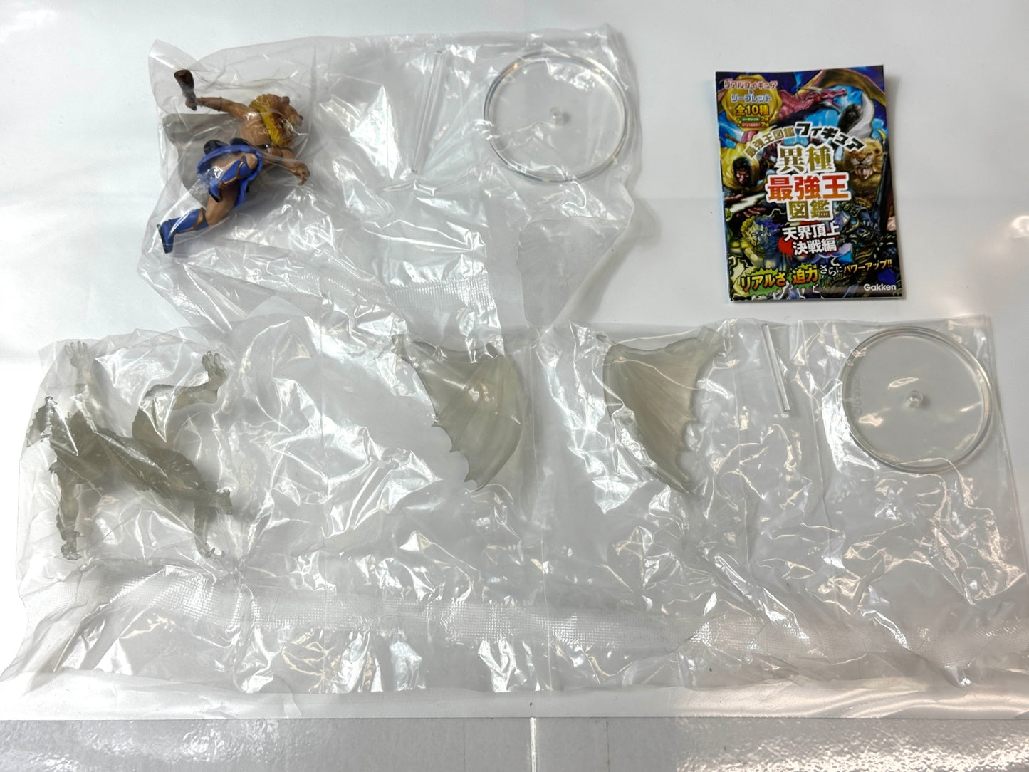 内装未開封品 学研 異種最強王図鑑 フィギュア 天界頂上決戦編 6個セット ゼウス ヘラクレス フェルンゲシュ 孫悟空  2/16