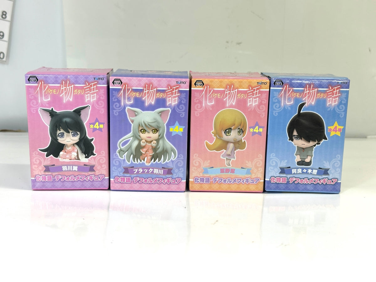 TAITO タイトー 化物語 デフォルメフィギュア 全4種 コンプリートセット 羽川翼 ブラック羽川 忍野忍 阿良々木暦 9/22