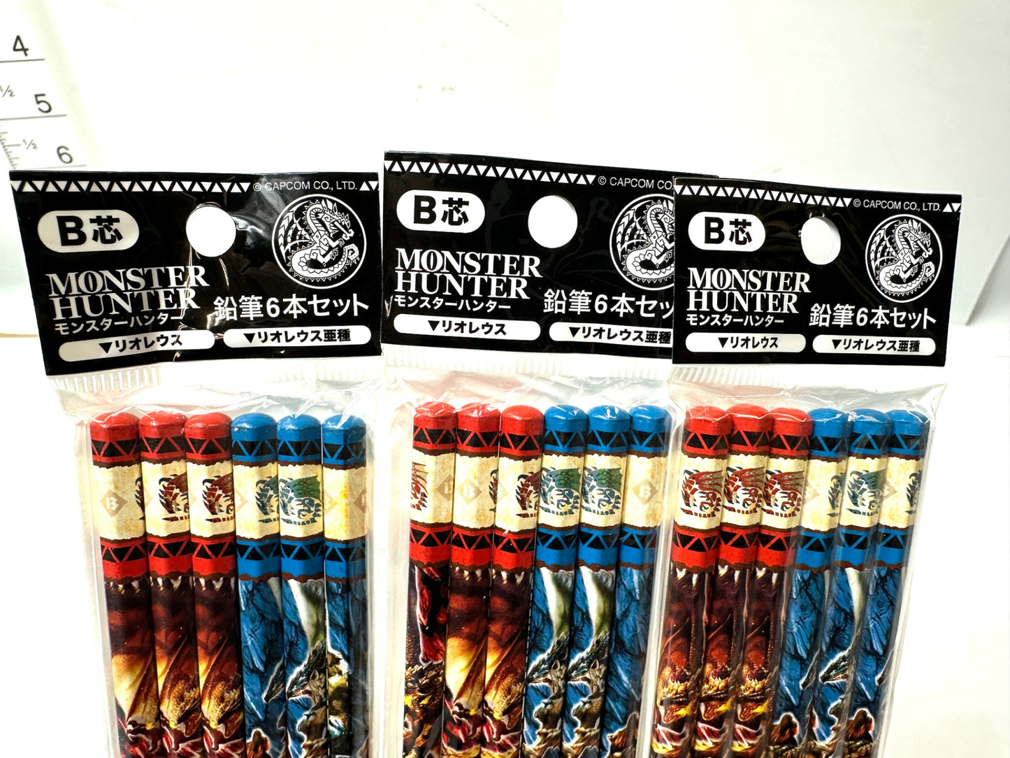 モンスターハンター 鉛筆6×3セット B芯 リオレウス リオレウス亜種 おみくじ モンハン 12/4
