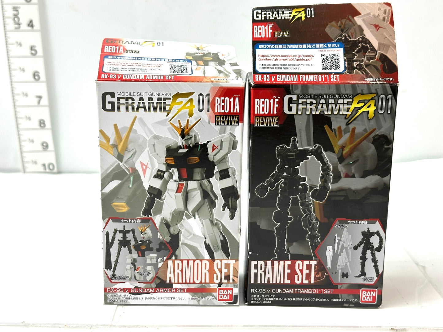 現状品  欠品あり機動戦士ガンダム GフレームFA 01 RX-93 νガンダム アーマー/フレームセット 11/18