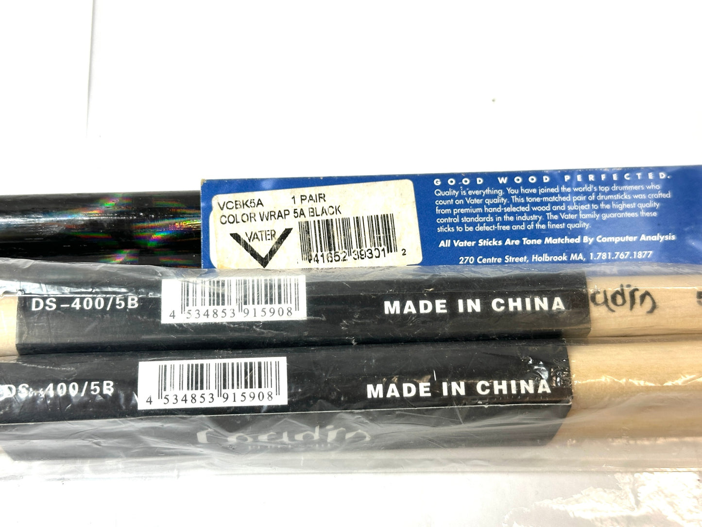 ドラムスティック 3組セット Loudin ラウディン DS-400/5B VATER ベーター VCBK5A 未使用品ですが保管時の小キズ、汚れあり 9/24