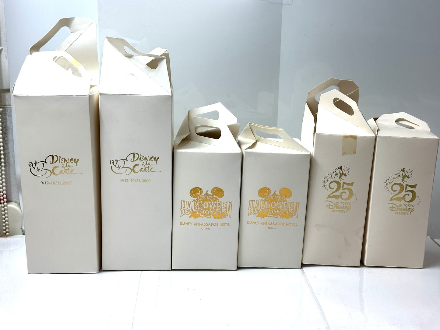開封済み・未使用品 東京ディズニーリゾート ホテルミラコスタ グラスまとめセットミッキーマウス 25周年 ハロウィン ディズニー・ア・ラ・カルト2007 12/23