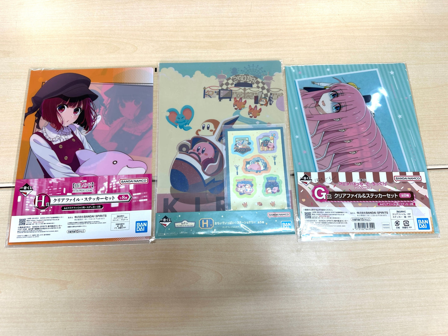 一番くじ 女子アニメキャラ 他 クリアファイル まとめセット 初音ミク ウマ娘 五等分の花嫁 推しの子 ぼっち・ざ・ろっく！ ノーゲーム・ノーライフゼロ 他 9/1
