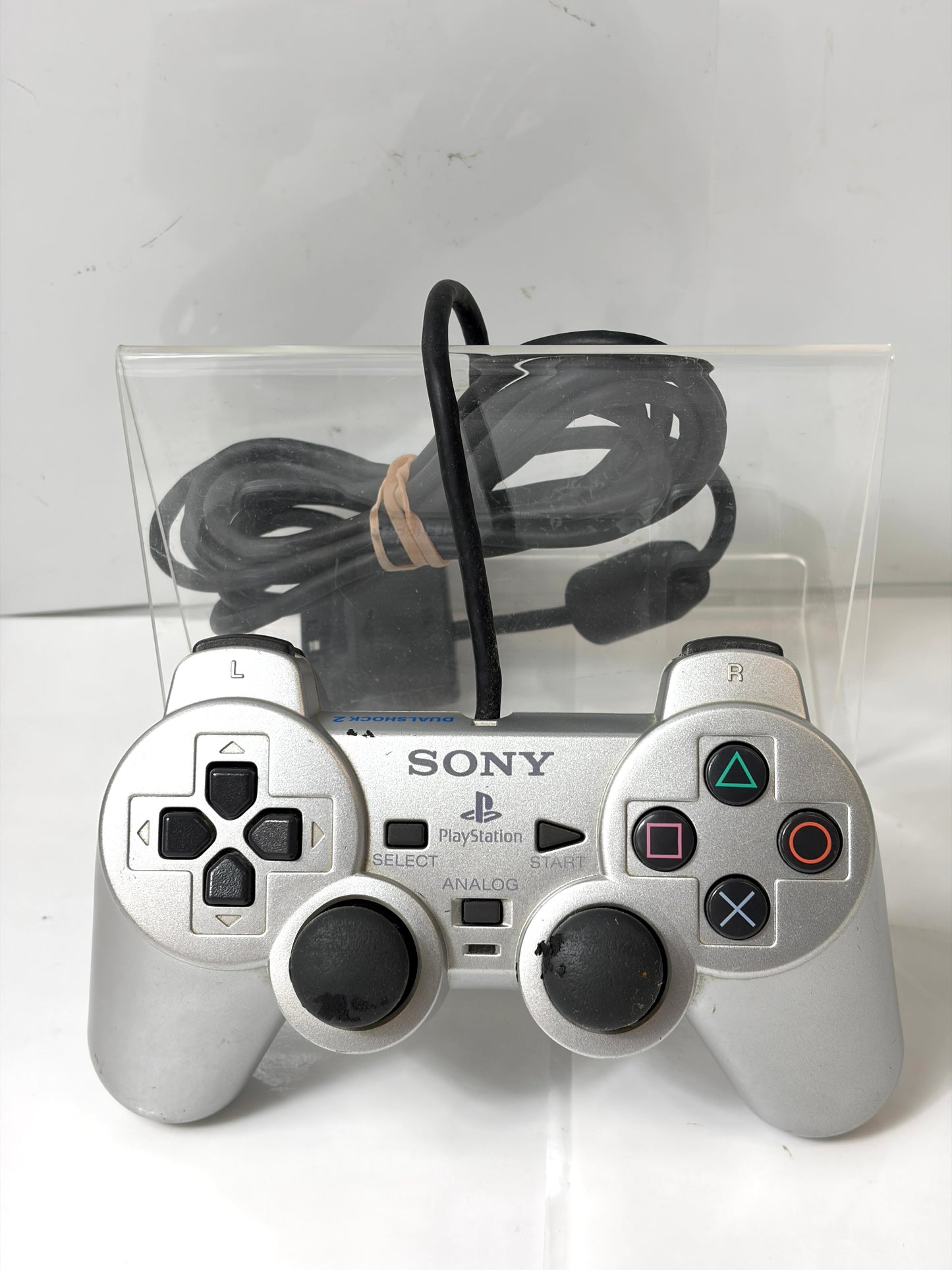 SONY PS2 純正 DUALSHOCK 2 デュアルショック2 サテン・シルバー SCPH-10010
