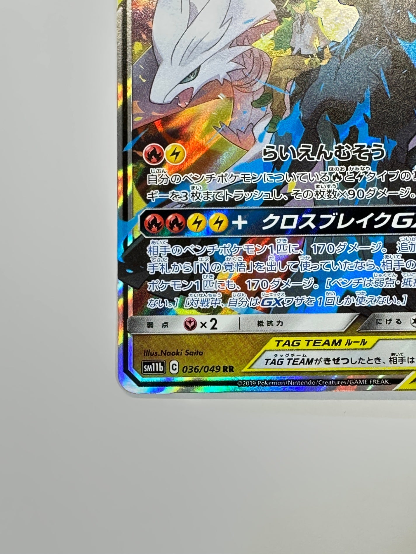 036/049/SM11B/B レシラム&ゼクロムGX