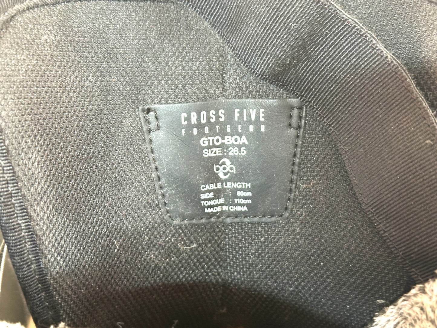 現状品 スノーボードブーツ CROSS FIVE GTX-BOA サイズ 26.5cm X5 クロスファイブ