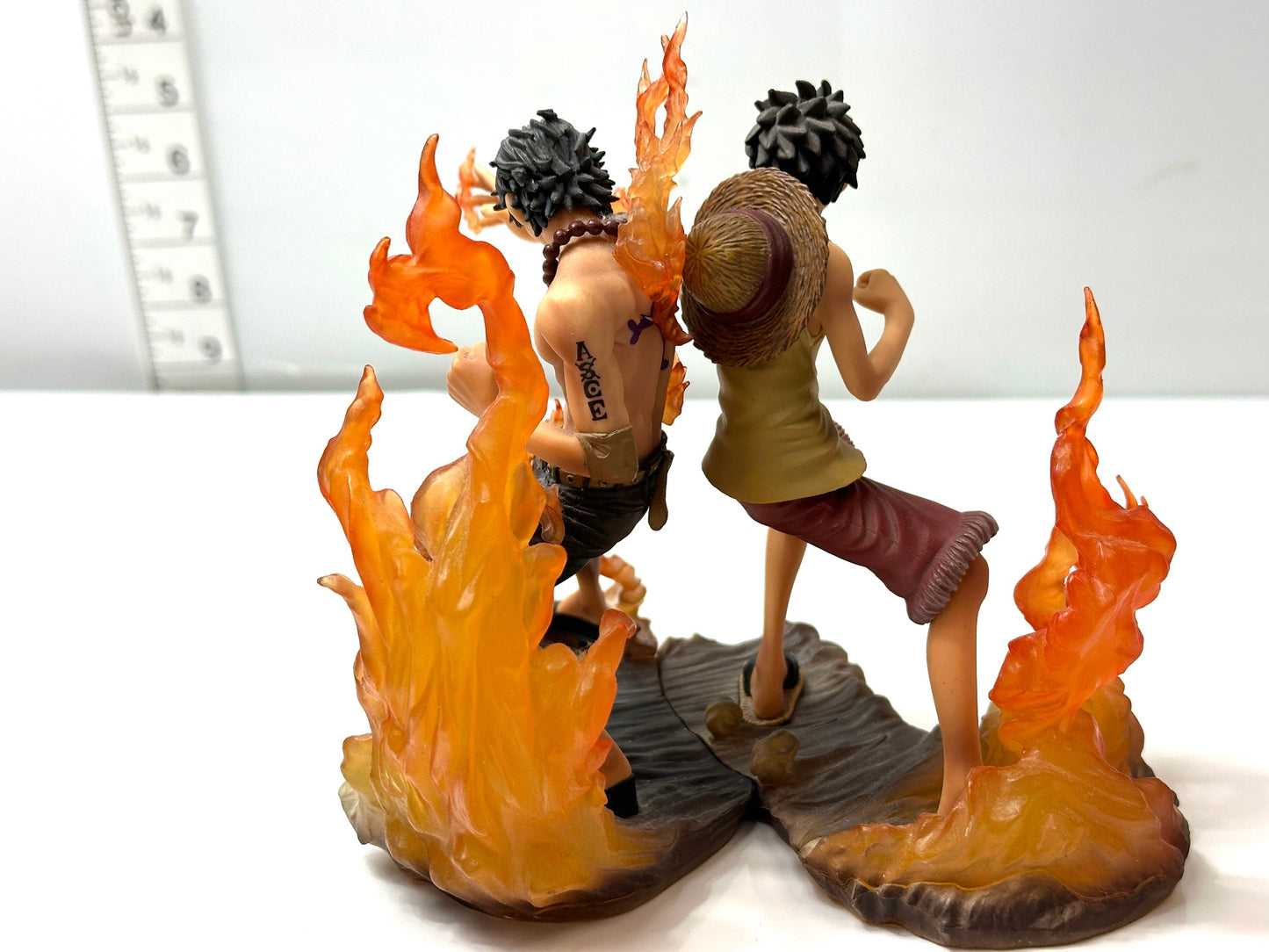 現状品 バンプレスト ワンピース DXF BROTHER HOOD  ルフィ、エース フィギュア 1/9