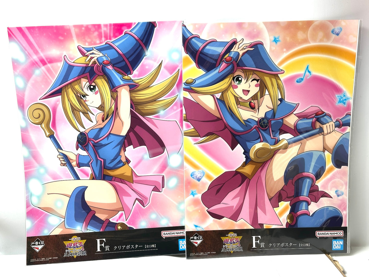 一番くじ 遊☆戯☆王シリーズ vol.4 三幻神顕現 F賞クリアポスター ブラック・マジシャン・ガール 2種 2/20