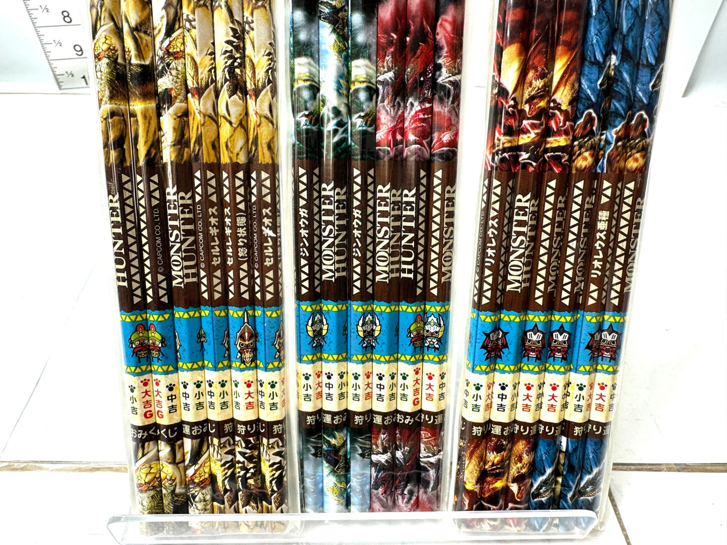 モンスターハンター 鉛筆6×3セット B芯 セルレギオス ジンオウガ リオレウス おみくじ モンハン 12/4