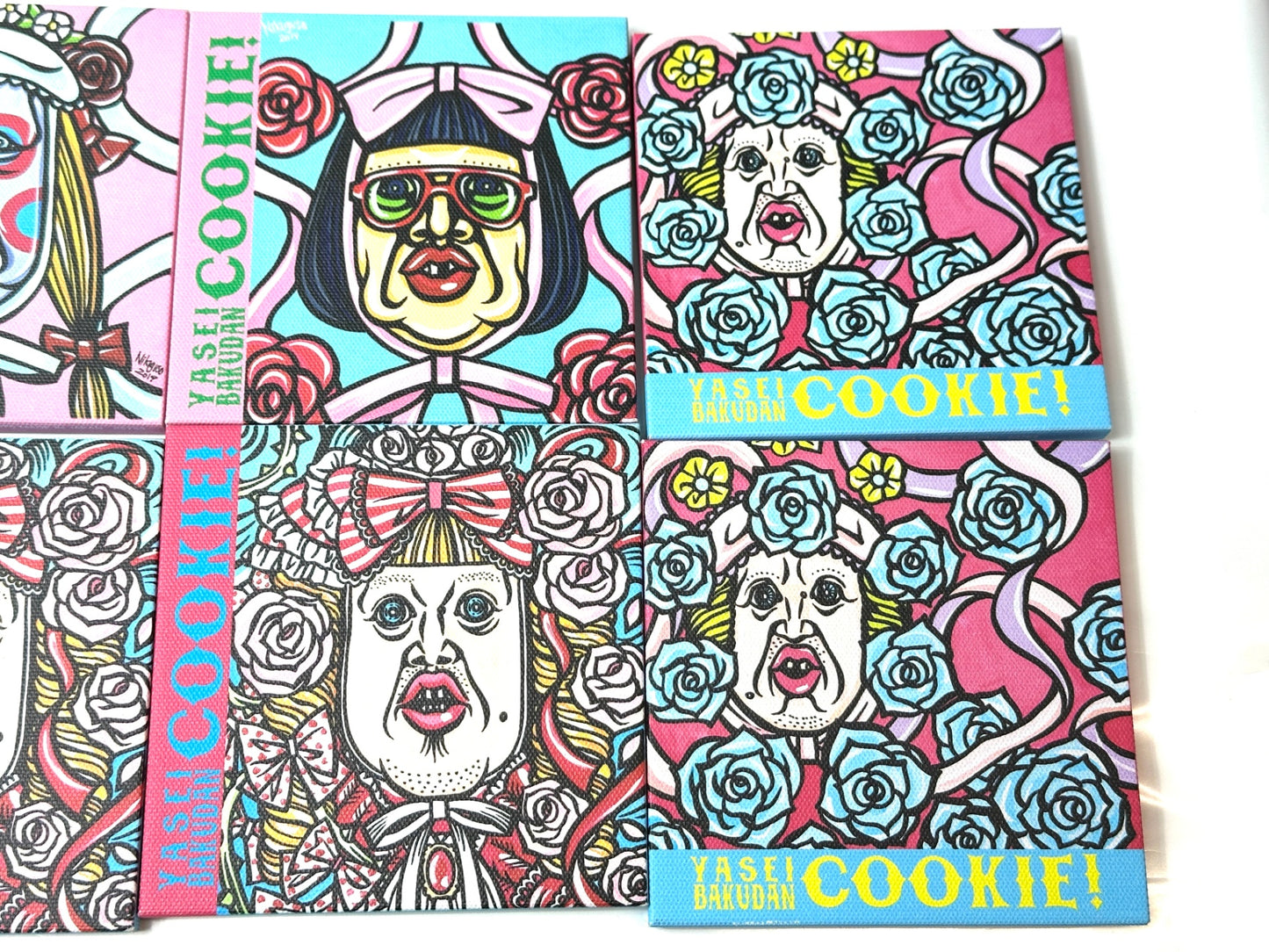 現状品 一番くじ 野性爆弾くっきー！未来コレクション F賞 ⼄⼥画♡キャンバスボード 5種8個セット 2/16