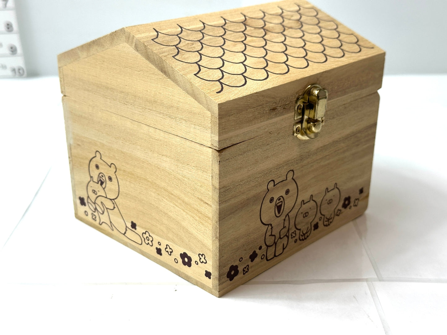 LINE CREATORS うさまる 木箱入りマグの木箱のみ 小物入れ 10/16