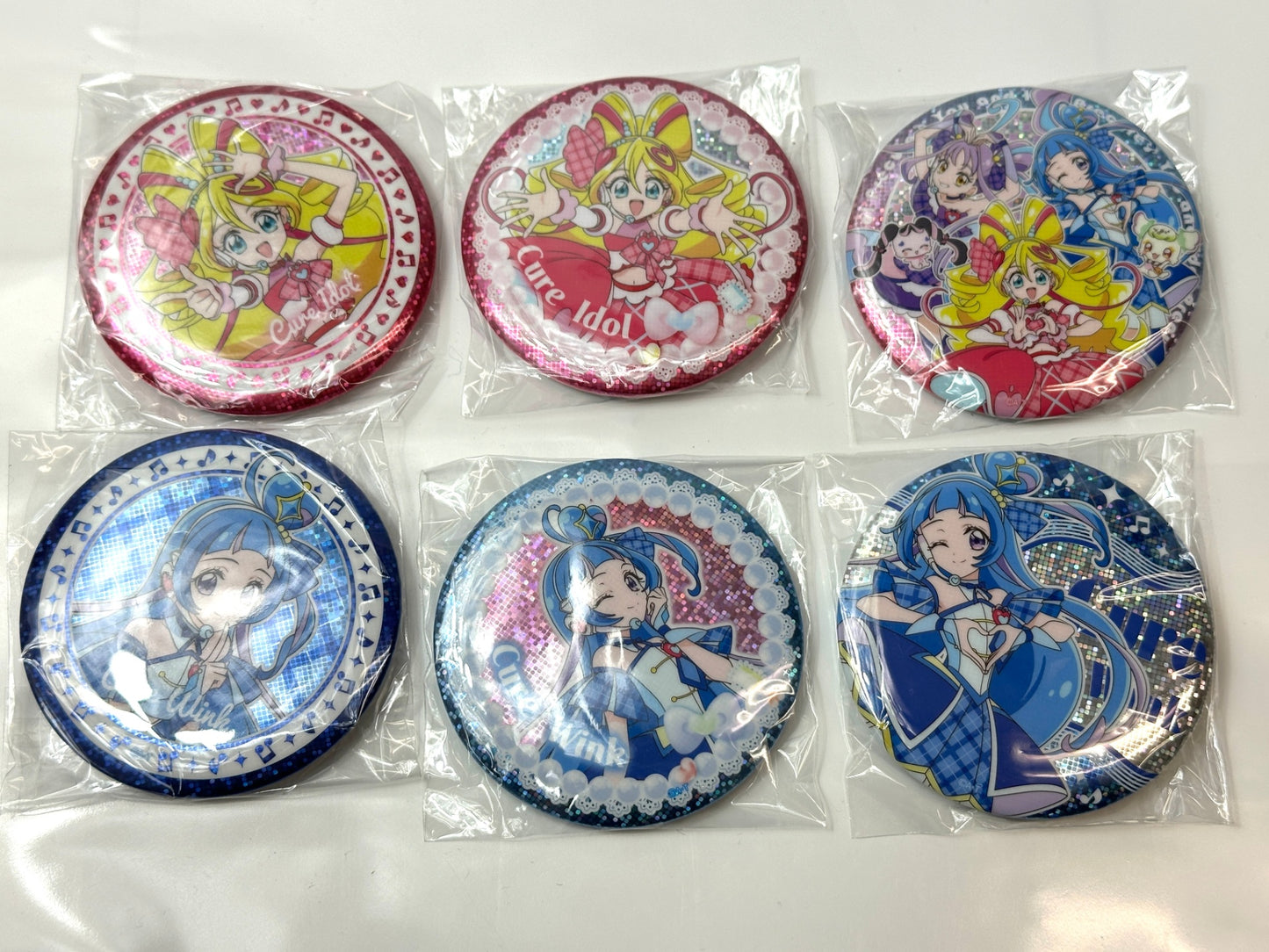 キミとアイドルプリキュア♪ ビッグホログラム缶バッジ 6個セット 1/12