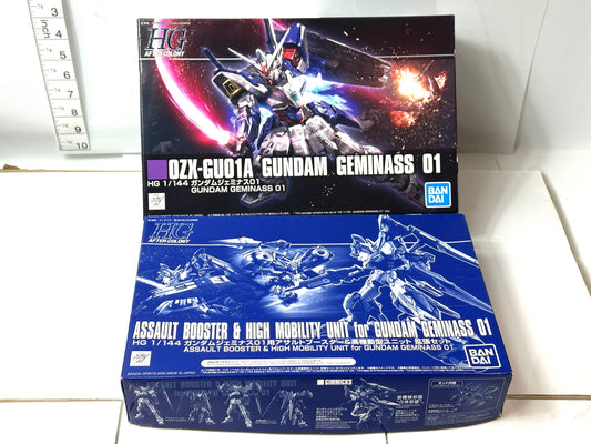 未組立品 HG 1/144 ガンダムジェミナス01＆ HG 1/144 ガンダムジェミナス01用アサルトブースター＆高機動型ユニット ガンプラ 12/2