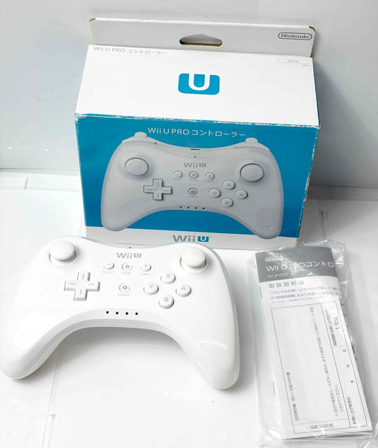任天堂 Wii U PRO コントローラー ホワイト WUP-005 箱・取扱説明書付き 純正