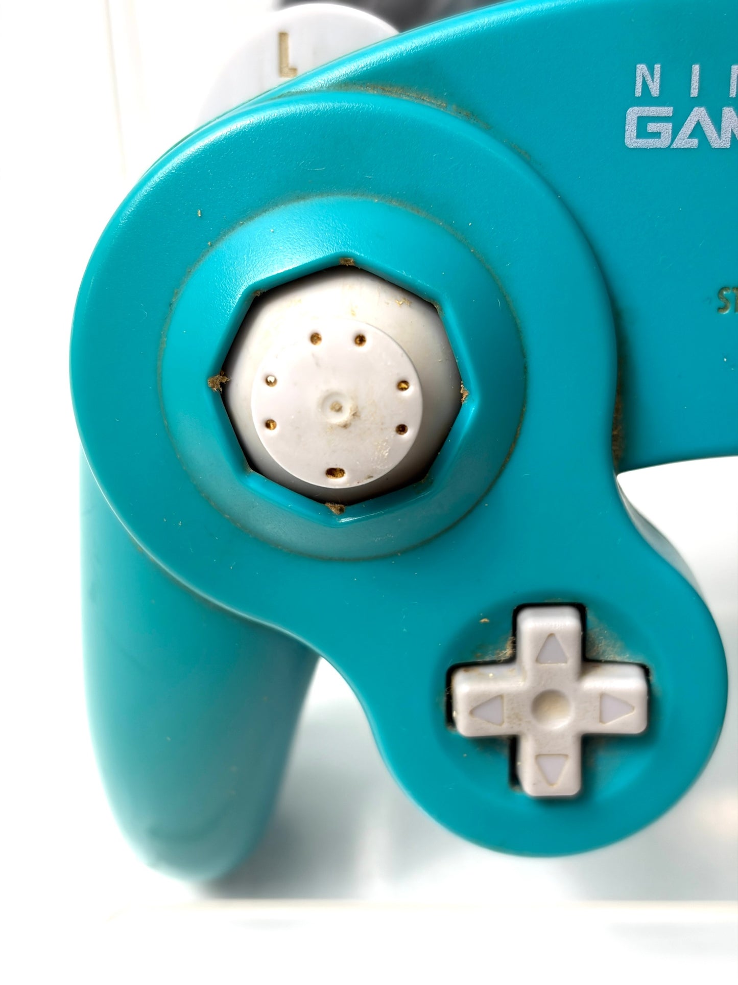 任天堂 NINTENDO GAMECUBE コントローラー エメラルドブルー DOL-003 純正品　スティックにダメージ