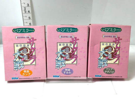 SEGA サクラ大戦 パブミラー 3個セット 桐島カンナ 神崎すみれ マリア・タチバナ 10/1
