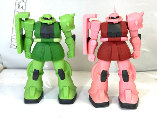 機動戦士ガンダム ソフビモビルスーツ シャア専用ザク+量産型ザク フィギュア ヤマサオリジナル 5/29