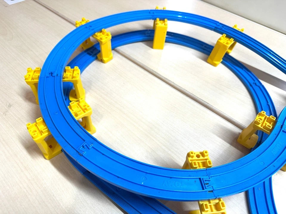 すぐ遊べる！現状品 タカラトミー プラレール レールレイアウト 8の字レールセット 2段タワー TAKARA TOMY 4/6