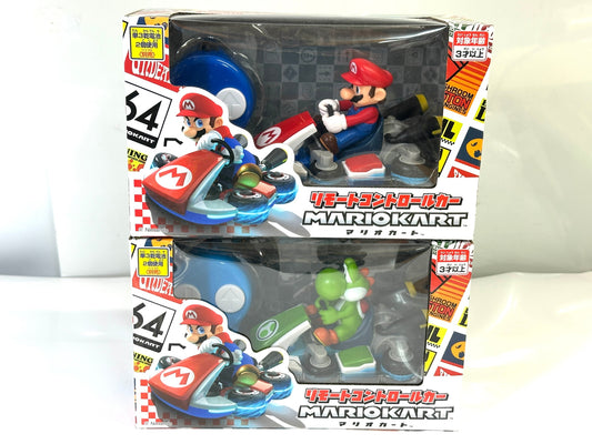 ムラオカ リモートコントロールカー マリオカート マリオ＆ヨッシー 2個セット 有線式 ミニラジコン 8/13