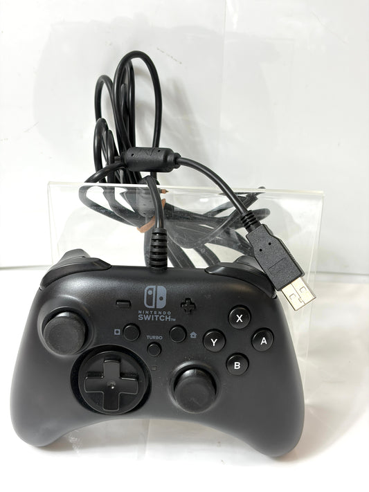【中古】HORI ワイヤレスホリパッド Switch ブラック 黒 有線コントローラー プロコン互換
