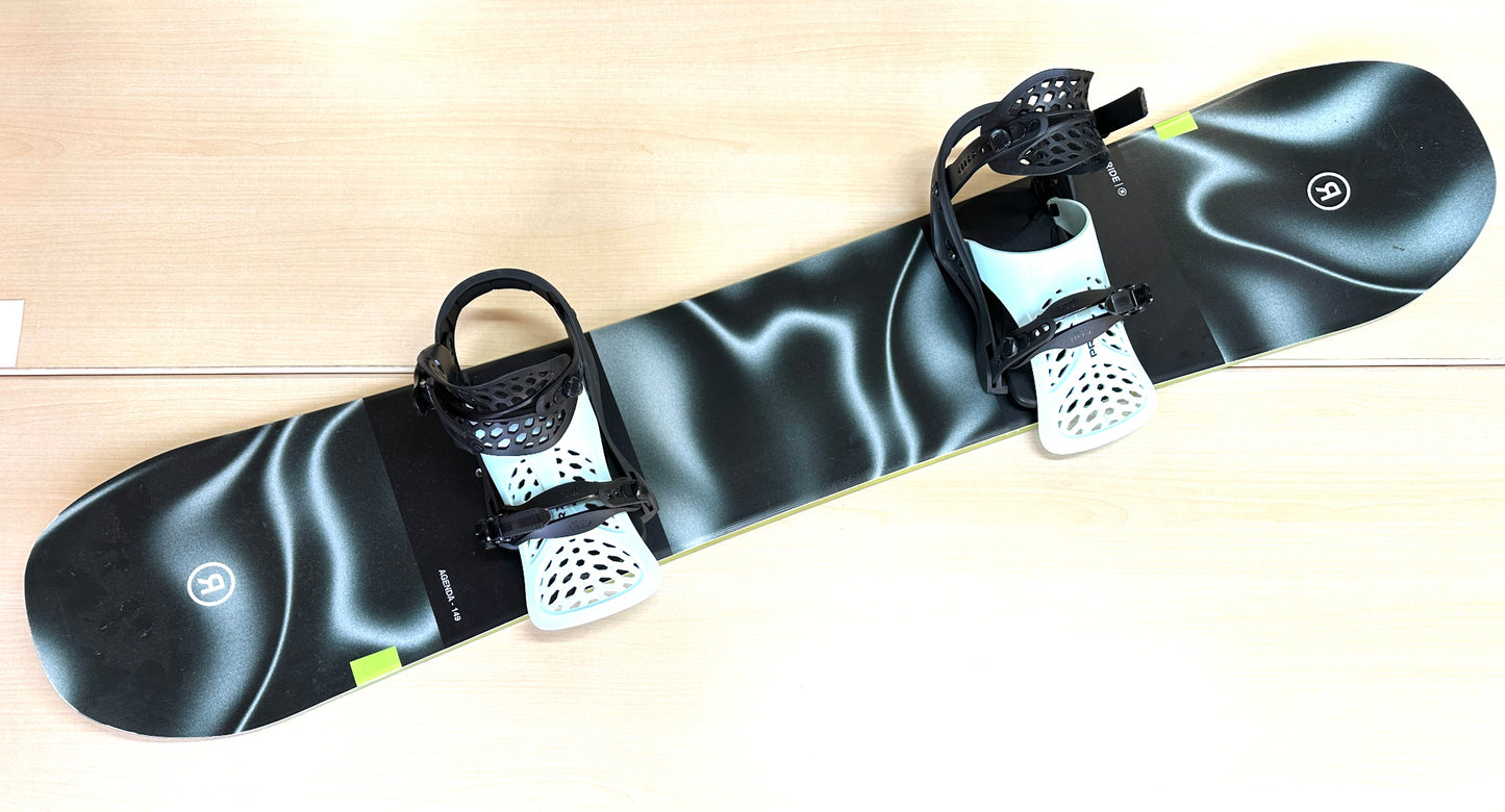 現状品 スノーボード RIDE AGENDA 149cm 21-22モデル ビンディング FLUX PR MLザイズ 2/20