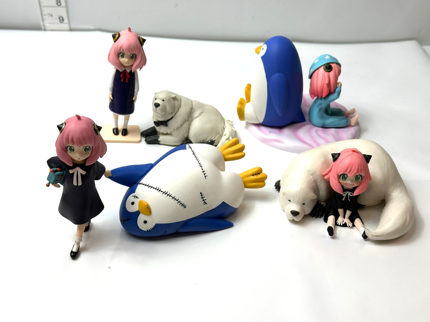 SPY×FAMILY スパイ・ファミリー アーニャ・フォージャー フィギュアセット ペンギン パジャマ 家族写真 ちょこのせフィギュア ボンド・フォージャー 1/16