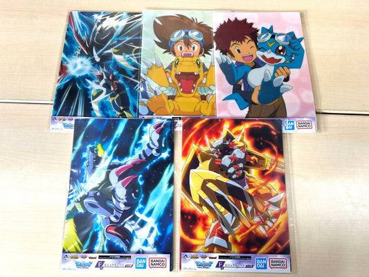 一番くじ デジモンシリーズ デジモンアドベンチャー02 THE BEGINNING F賞 ビジュアルシート 5枚セット BANDAI 8/29