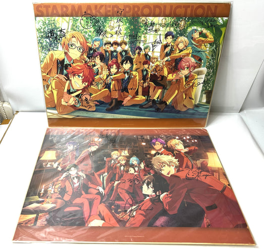 訳あり未使用品 あんさんぶるスターズ！！5周年展示会 STARMAKER PRODUCTION サイン入りビジュアルボード セット