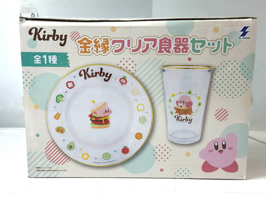SK JAPAN エスケイジャパン Kirby カービィ 金縁 クリア食器セット 10/7