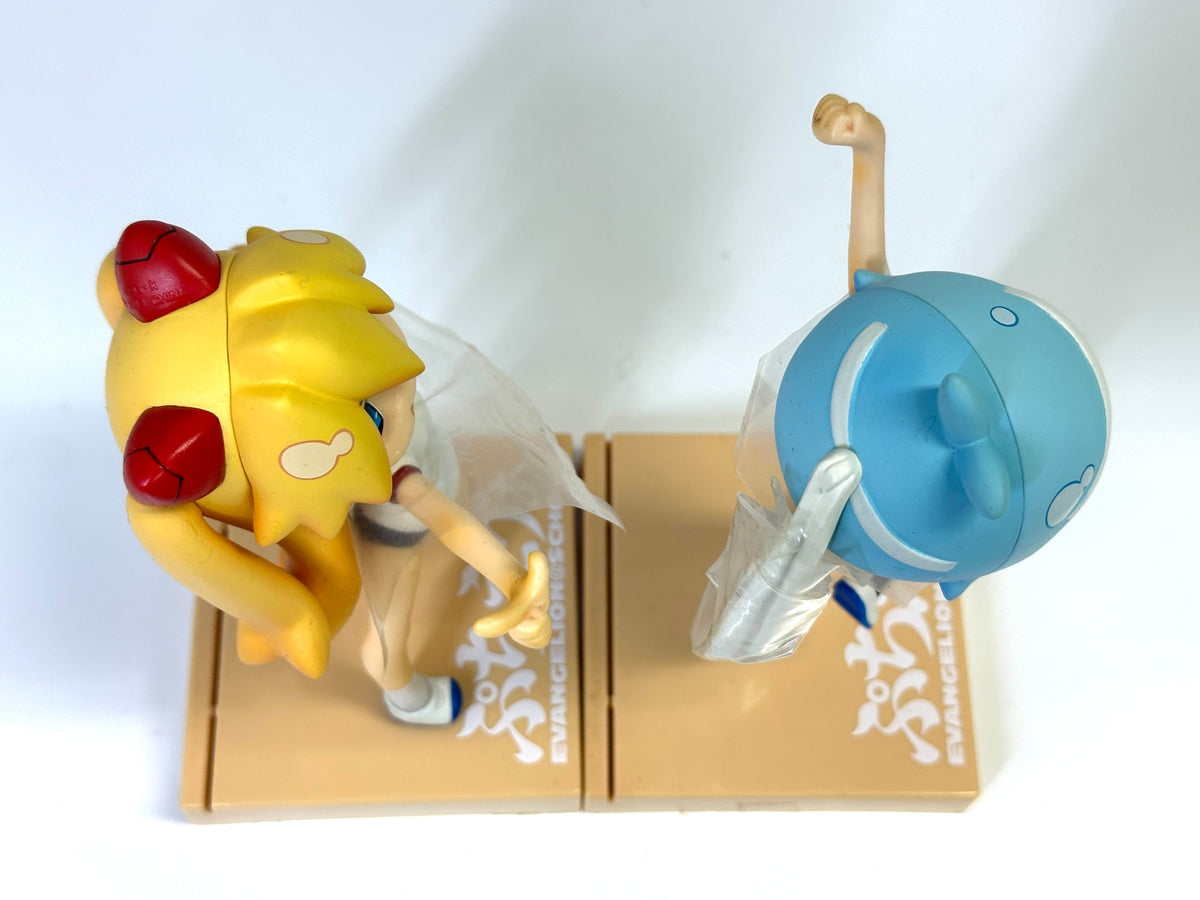 現状品 バンプレスト ぷちえう゛ぁ EVANGELION＠SCHOOL COLLECTION 3 アスカ・ラングレー 綾波レイ 2体セット フィギュア 体操服 9/3