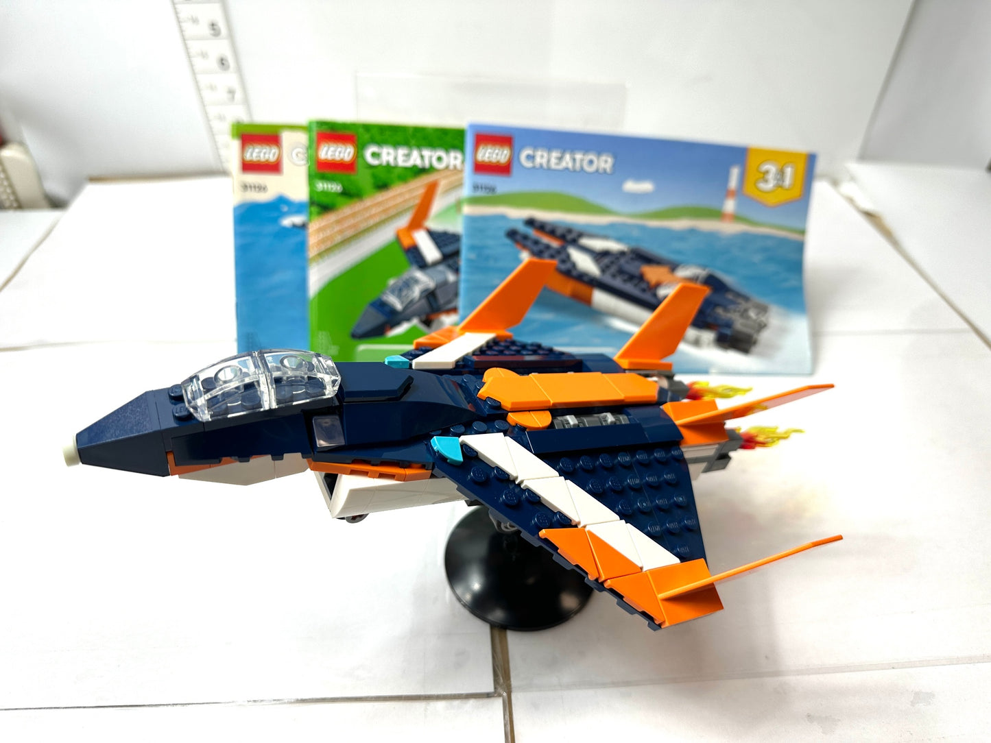 現状品 LEGO 31126 レゴ クリエイターシリーズ 超音速ジェット機 ヘリコプター パワーボート12/10