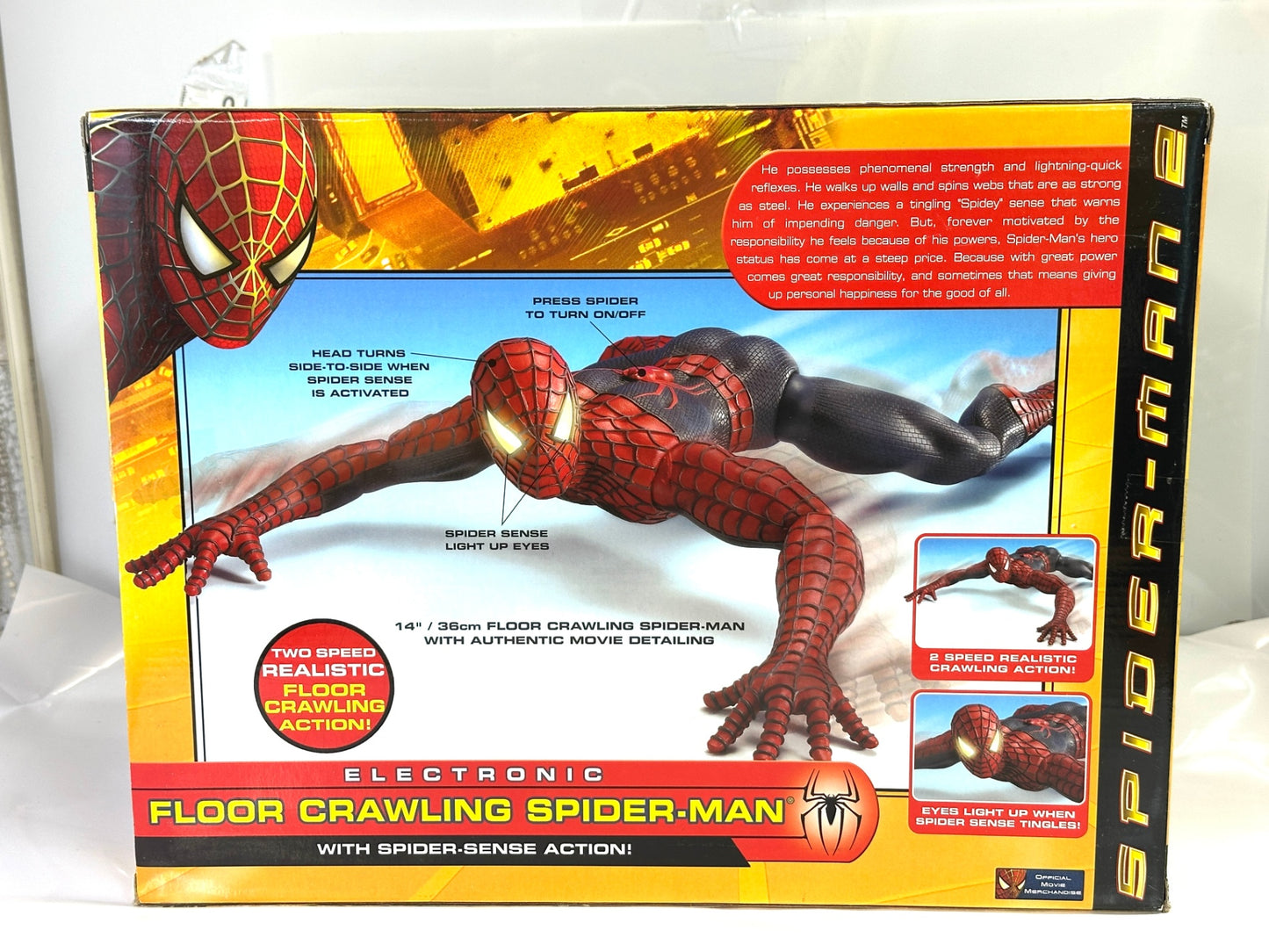Toy Biz トイビズ エレクトロニック フロアークローリング スパイダーマン 映画スパイダーマン2 Electronic Floor Crawling Spider-Man フィギュア 7/10