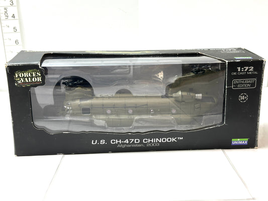 UNIMAX FORCES OF VALOR 1/72 ダイキャストメタル U.S. CH-47D CHINOOK Afghanistan チヌーク アフガニスタン 2003 ホビージャパン 8/18