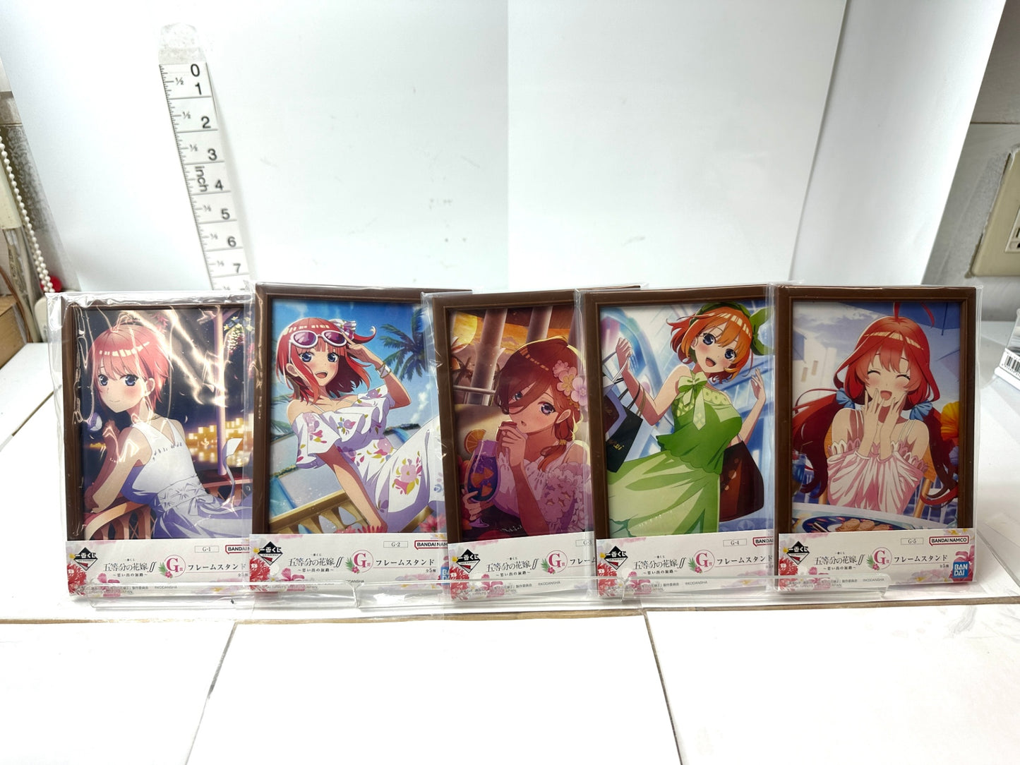 一番くじ 五等分の花嫁∬ ～夏の思い出～ G賞 フレームスタンド全5種コンプリートセット中野一花/二乃/三玖/四葉/五月 12/4