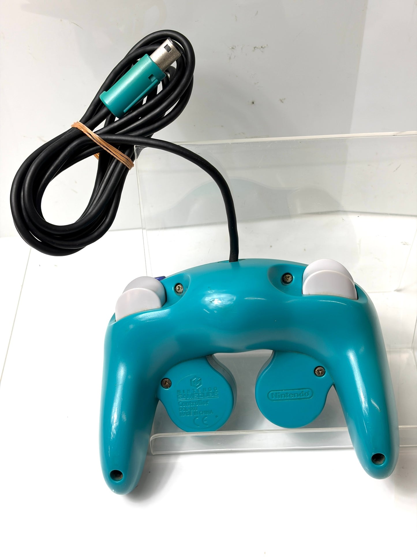任天堂 NINTENDO GAMECUBE コントローラー エメラルドブルー DOL-003 純正品　スティックにダメージ