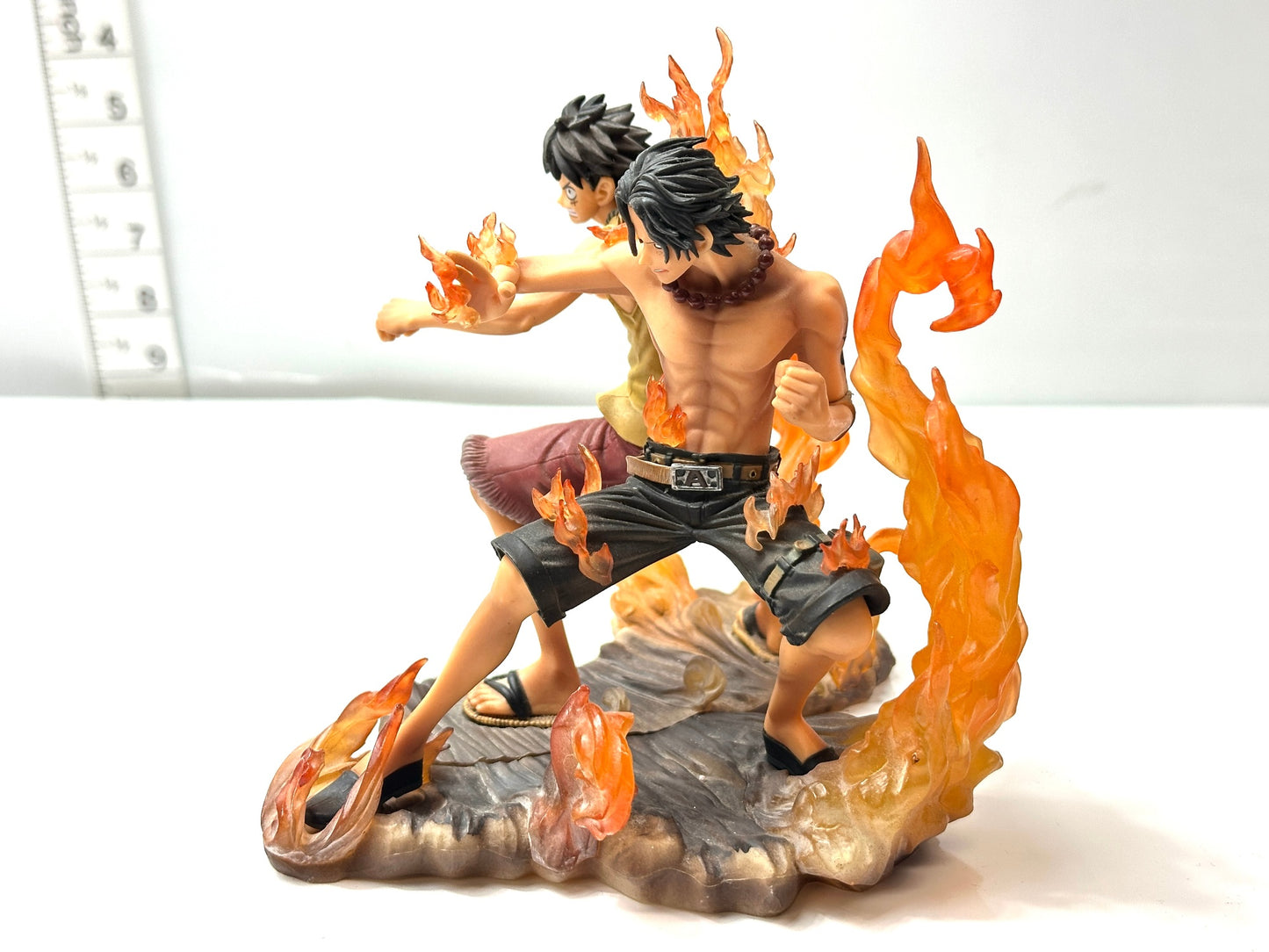 現状品 バンプレスト ワンピース DXF BROTHER HOOD  ルフィ、エース フィギュア 1/9