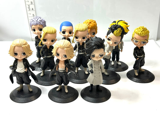 現状品 バンプレスト 東京リベンジャーズ Qposket フィギュア まとめセット 佐野万次郎 龍宮寺堅 九井一  稀咲鉄太 半間修二 三ツ谷隆 他 1/9