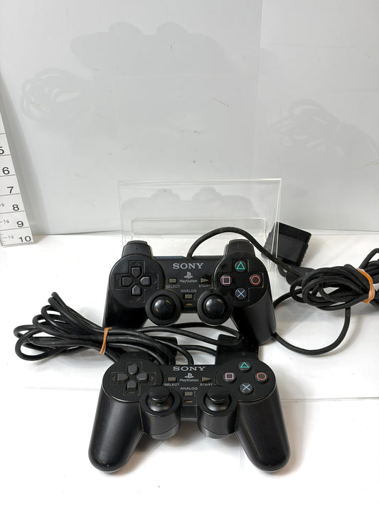 【現状品　純正2個セット】PS2 DUALSHOCK コントローラー SONY ブラック SCPH-10010