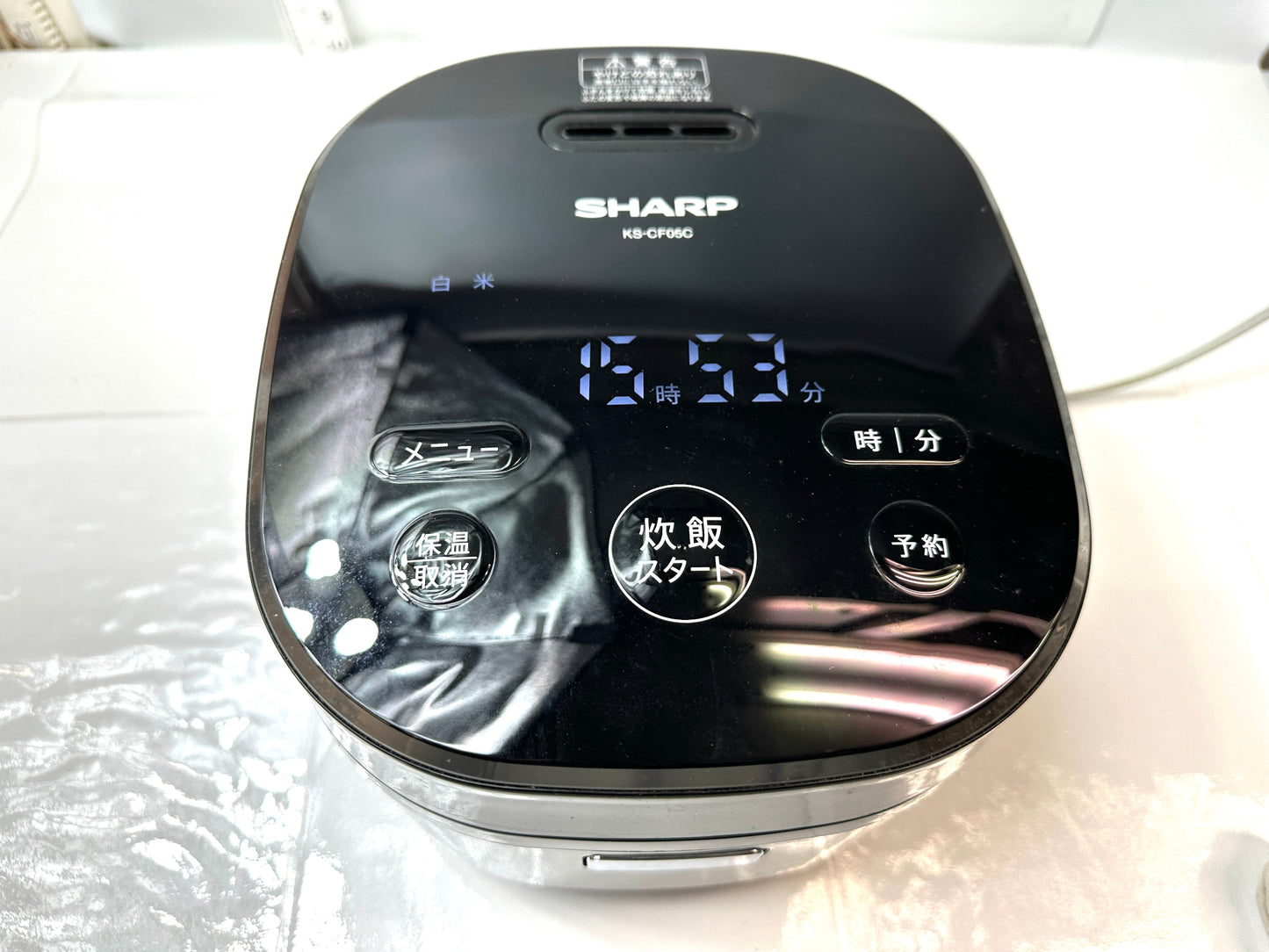現状品 シャープ KS-CF05C-B  2021年製 3合炊き 炊飯器 ジャー ブラック 10/31