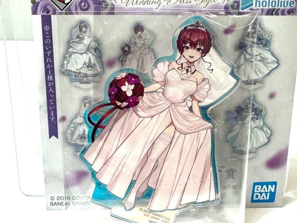 一番くじ ホロライブ Wedding Dress Style オーロラアクリルスタンド 全8種 コンプリートセット 雪花ラミィ 宝鐘マリン 白銀ノエル 常闇トワ 4/3