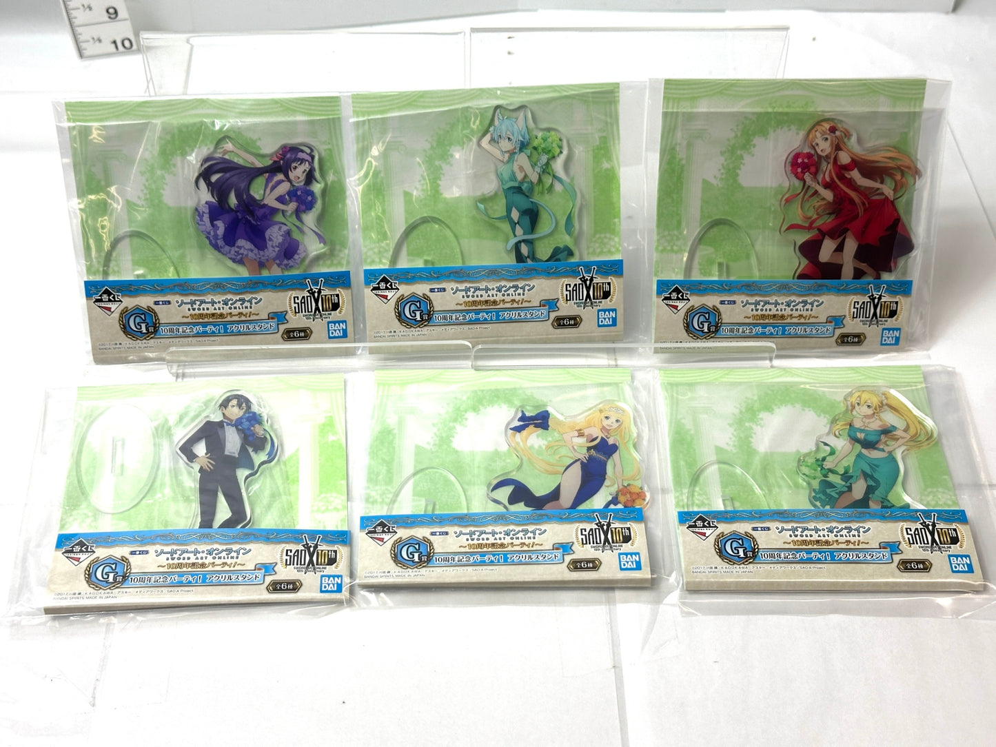 一番くじ ソードアート・オンライン G賞 10周年記念パーティ! アクリルスタンド 全6種 コンプリートセット 11/10