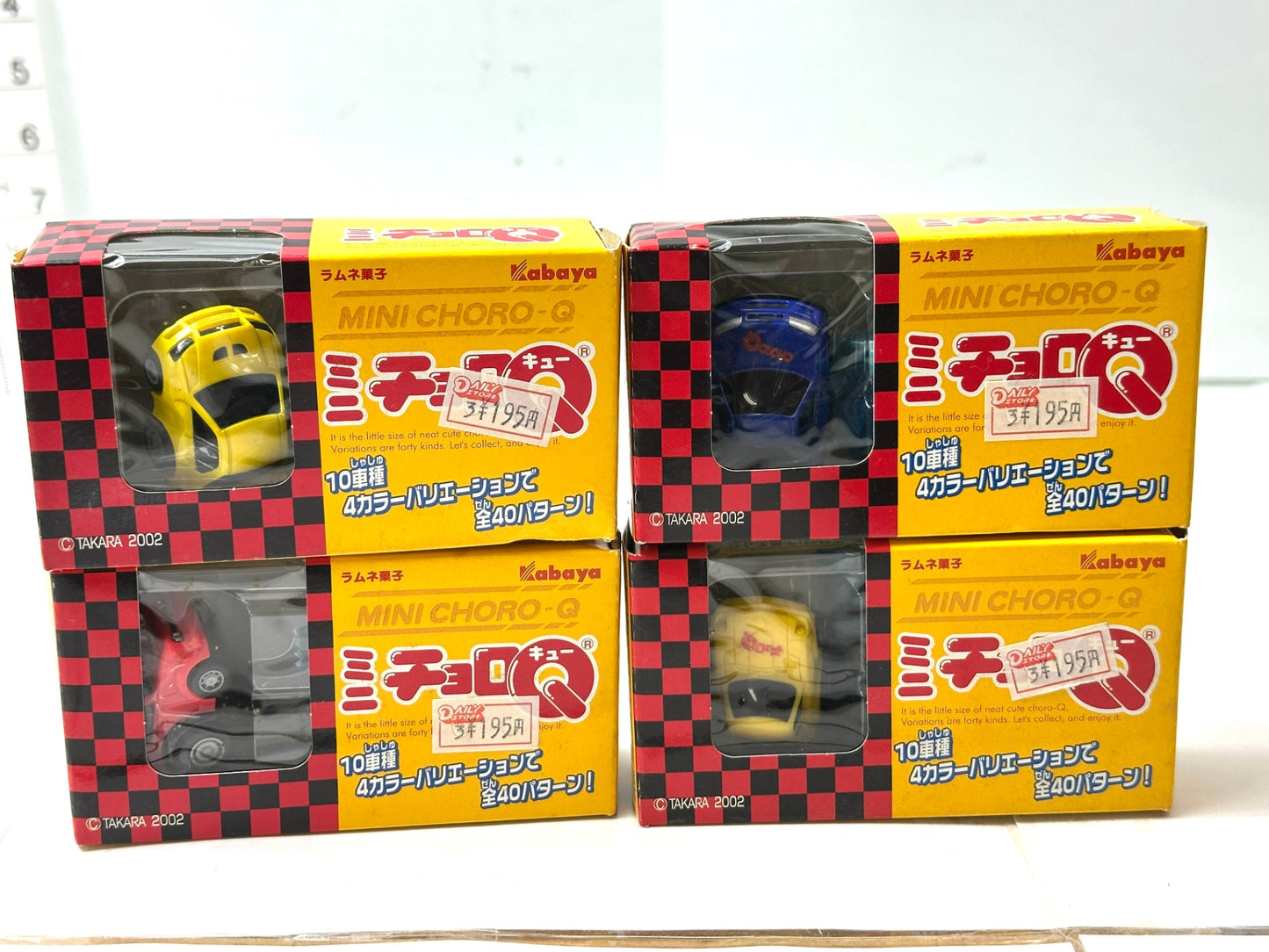 カバヤミニチョロQ ミニカー 4個セット ランエボ 34GT-R ハコスカ フェアレディZ 食玩 11/27