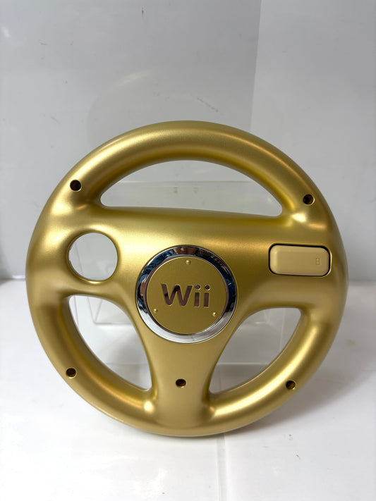 【Nintendo club】任天堂 Wiiハンドル マリオカート 金色 ゴールド RVL-024 純正 ライセンス品