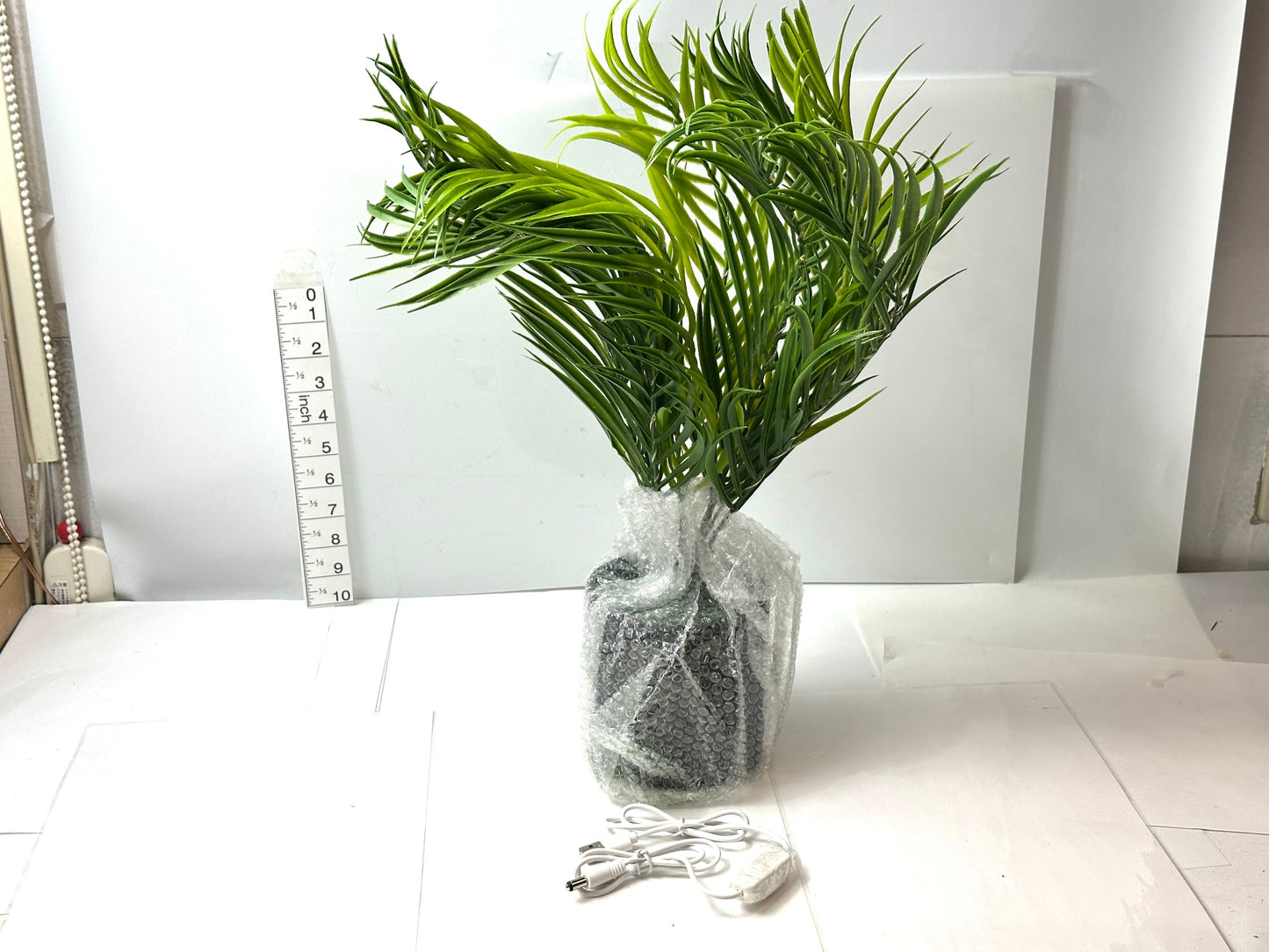 FAKE GREEN LIGHT パームツリー型インテリアライト 約45cm 点灯確認済み 10/21