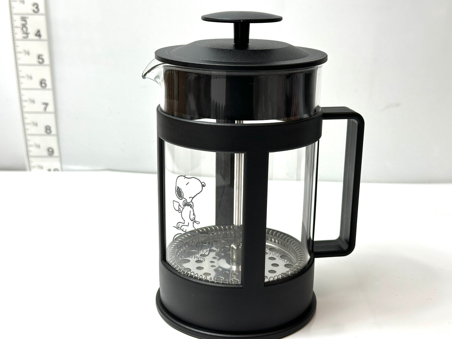 開封済み・未使用品 SNOOPY FRENCH PRESS スヌーピー・フレンチプレス・コーヒーポット PEANUTS 1/16